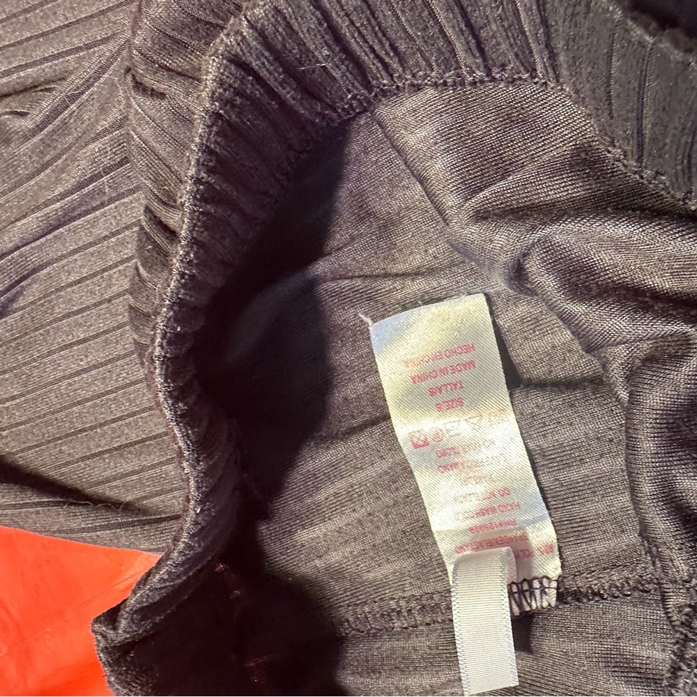Black Ribbed Drawstring Pants - Picture 5 of 5